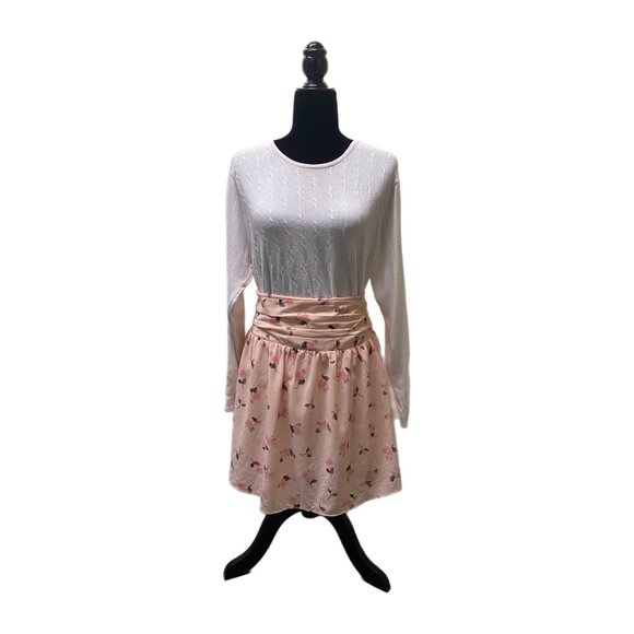 New York & Company Pink Floral Skirt, Large, Pre-Owned - Picture 1 of 7